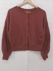 ◇ ITEMS URBAN RESEARCH アーバンリサーチ スナップボタン 長袖 カーディガン サイズF レッドブラウン系 レディース P 1307250015013のサムネイル