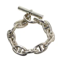 新品仕上げ HERMES エルメス SV925 シェーヌダンクル GM ブレスレット 11コマ　腕周り14.8cm シルバー チェーン ジュエリー アクセサリー