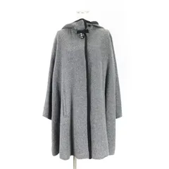ランバンオンブルー LANVIN en Bleu ウールアルパカミックス コート フーディ 38 グレー 250627E アウターのサムネイル