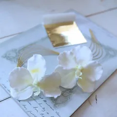 髪飾り　成人式　前撮り　バンダ欄　選べるカラー3色　金箔シート　水引　七五三　和装　袴ヘア　201