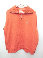 ◇ THE FOX COLLECTION ハーフジップ スウェット トレーナー サイズL オレンジ メンズ P  【1406240022243】