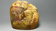 From a former family collection: Shoushan stone carvings, Tianhuang stone, frozen stone, free-form carvings, landscape and figure motifs, seals, seal carvings, stationery, calligraphy, antique art, collector's items