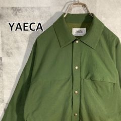 日本製 YAECA ヤエカ ナイロンジャケット スナップボタン グリーン S