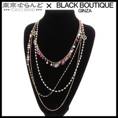 シャネル CHANEL 4連 ネックレス A19S ゴールドxピンク メタル GP コスチュームパール ココマーク ネックレス レディース 101799606