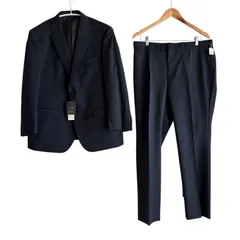 RE198 【タグ付き新品】LES MUES メンズスーツセットアップ ジャケット＋スラックス2本 3点セット メンズ BB4サイズ