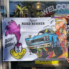 スモールサイズ　アメリカン　ガレージ　タペストリー RR フラッグ　バナー　看板