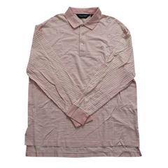 POLO Ralph Lauren ポロ ラルフローレン 長袖ポロシャツ ピンク ボーダー ゴルフ 趣味 スポーツ メンズ LLサイズ