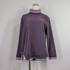 【エイミーロゥ】ニット　セーター　紫　パープル　38　M　ハイネック ストレッチ 長袖　Eimee Law Y2K　フェアリーグランジ　森ガール