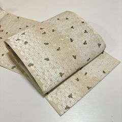 ★美品　袋帯　正絹　白　菊　花　可愛い★ r067