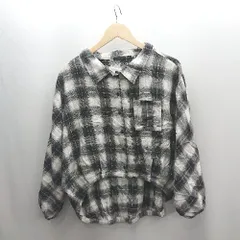 ◇ ⊇ Heather ヘザー チェック柄 長袖 シャツ サイズM ブラック系 レディース E  【1502060012287】
