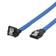 新品 OWL-SATA3SLU30-BL ブルー 30cm 下L型コネクター  ストレート 長期3年 ラッチ付き 6Gbps対応 SATA3ケーブル オウルテック