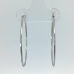 Pt900 プラチナ シンプルフープピアス レディース 1.45g C325