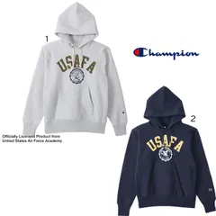 チャンピオン リバースウィーブ フーデッドスウェットシャツ C3-Y113 USAFA ロゴプリント パーカー