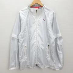 H■プーマ/PUMA 2WAY ゴルフジャンパー ジャケット【XL】白/MENS■87【中古】