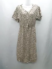 ◇ ⊇ GLOBAL WORK グローバルワーク 半袖 ロング丈 ワンピース サイズM ブラウン レディース E  【1501230004138】