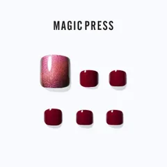 セール中！日本未発売品ペディ1289 DASHING DIVA 「レッドギャラクシー」ダッシングディバ マジックプレス ペディキュア フット ネイルチップ 付け爪