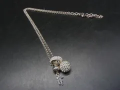 ■美品■ Folli Follie フォリフォリ ラインストーン ネックレス ペンダント アクセサリー レディース シルバー系 DJ4738