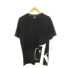 カルバンクラインシーケー Calvin Klein C.K 半袖Tシャツ クルーネック ビッグロゴプリント M 黒 ブラック /AH6