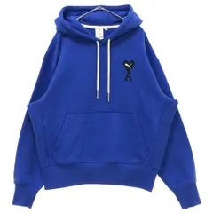 PUMA (プーマ) ×ami alexandre mattiussi Dazzling Blue Hoodie アミアレクサンドルマテュッシ ロゴ刺繍 プルオーバー パーカー ブルー 534069-93のサムネイル