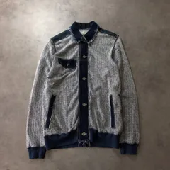 GQ2118◇TIGRE BROCANTE : デニム切替 裏毛ジャガードジャケット◇M◇インディゴブルー ティグルブロカンテのサムネイル