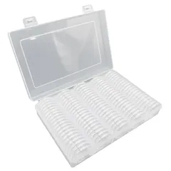 S-NET コイン カプセル ケース ホルダー クリア 記念 硬貨 コレクション ガスケット 付き 金貨 銀貨 プラスチック SN-381-CC 100個 [100個]