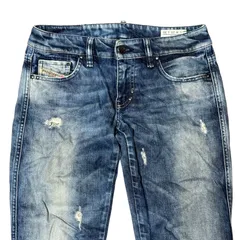 DIESEL LHELA 008N1 クラッシュ ストレートデニム ブルー サイズW25 レディースS ディーゼル