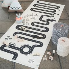 キッズラグ 道路柄 車好きに♪ OYOY mini オイオイミニ Adventure Rug アドベンチャーラグ 輸入ブランド