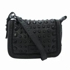 ビーシービージーマックスアズリア BCBGMAXAZRIA ショルダーバッグ 斜め掛け スタッズ レザー 黒 ブラック /FF のサムネイル