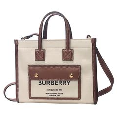 バーバリー BURBERRY ミニ フレヤ 2WAY トートバッグ 8044143 ナチュラル タン