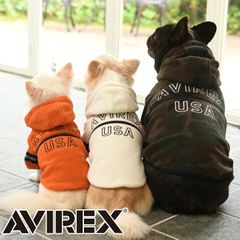 AVIREX（アヴィレックス）フリース ロゴ パーカ　犬服フリース