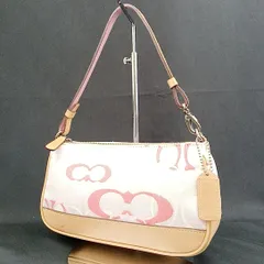 【 COACH 】K A-3  コーチ 7027 シグネチャー 総柄  一部レザー ミニバッグ  セミショルダー 肩掛け トートバッグ  婦人鞄