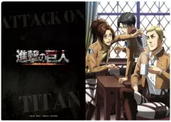 【中古】クリアファイル リヴァイ＆エルヴィン＆ハンジ A4クリアファイル 「進撃の巨人」