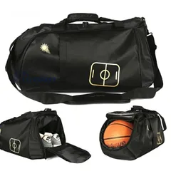 スポーツリュック ダッフルバッグ ボストンバッグ バスケ バスケットリュック サッカー 独立スペース バッグ 大容量 ボール収納 ボールメッシュ ボールネット  vii3y494899