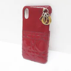 ディオール Lady Dior iPhoneX/Xsケース スマホケース レッド diorロゴ iphone16pro/16/15 レザーケース レディース iphone14