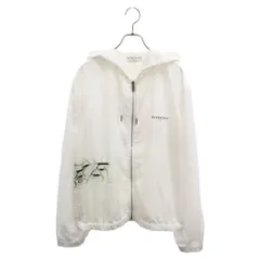 GIVENCHY (ジバンシィ) 20SS PEONY PRINTED WINDBREAKER ロゴプリント ナイロン ウィンドブレーカー ジップアップ ジャケット ホワイト BM00C412SZのサムネイル