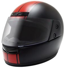 新品未使用　フルフェイスヘルメット　マットブラック レッドライン