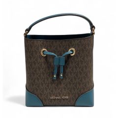 【美品】MICHAEL KORS マイケルコース 2wayショルダーバッグ MKシグネチャー ブラウン系