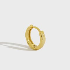 E030  ピアス イヤリング カッティングフープピアス 中折れ キャッチレス ミニピアス silver925 シルバー 
ゴールド