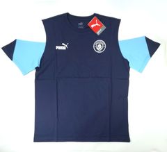 ◆在庫処分　新品　PUMA マンチェスター・シティFC 半袖 シャツ 2021　ネイビー S・Lサイズ MCFC FtblCultureコレクション メンズ サッカー イングランド プレミアリーグ