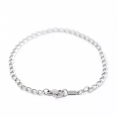 サージカルステンレス製 荒喜平チェーンブレスレット(幅3.3mm) ※長さ自由