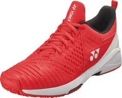 YONEX ヨネックス パワークッションソニケージ3LGC R/W サイズ 22.5 SHTS3LGC 713 | スポーツブランド 球技 テニス シューズ 靴 メンズ レディース パワークッション ゴム底 軽量化 柔軟性 ローカット レッド ホワイト 赤 白
