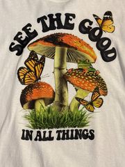 キノコ　トリップ　マッシュルーム　SEE THE GOOD　Tシャツ　アート