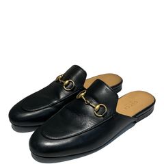 最終価格 GUCCI ミュール レザー ホースビット プリンスタウン 36 黒 Gucci グッチ プリンスタウン ミュール - FARFETCH