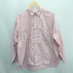◇ ⊇ Φ RODEO CROWNS ロデオクラウンズ ストライプ 長袖 シャツ サイズF ピンク系 レディース E  【1410100040353】
