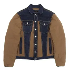 入手困難☆ DSQUARED2 レザー切替デニムジャケットイタリア製短丈ショート 入手困難☆ DSQUARED2 レザー切替デニムジャケットイタリア製短