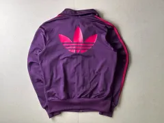 アディダス パープル バックロゴ ジャージ
