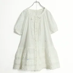 ピンクハウス★段々フリル♪綿ローン チュニックブラウス 白系 前開き ふんわりフォルム♪無地 z14754