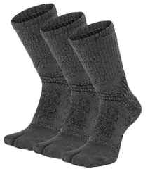 グレー 3足組_27.0-29.0 cm WIOIW 足袋 2本指ソックス メンズ 靴下 スポーツソックス ランニング アウトドア トレッキング 厚底パイル 登山用 タオル生地 男性 丈夫な 厚手 綿 通勤 3足セット