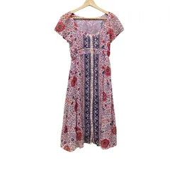 Chesty(チェスティ) ワンピース サイズ0 XS レディース - パープル×レッド×マルチ 半袖/ロング/花柄/シャツワンピ