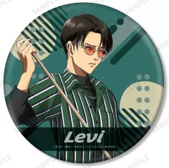 【新品】バッジ・ビンズ [新品] リヴァイ レトロ風ファッションver. 描き下ろし BIG缶バッジ 「進撃の巨人」